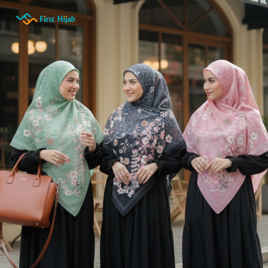 Jasmine Hijab Motif / Scarf Motif Bahan Voal